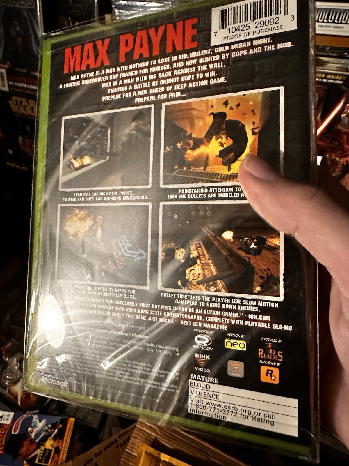 Max Payne 1 – 2001 – OG Xbox – ‘MUST’ – WATA, PSA, VGA, CGC, IGS GRADING READY