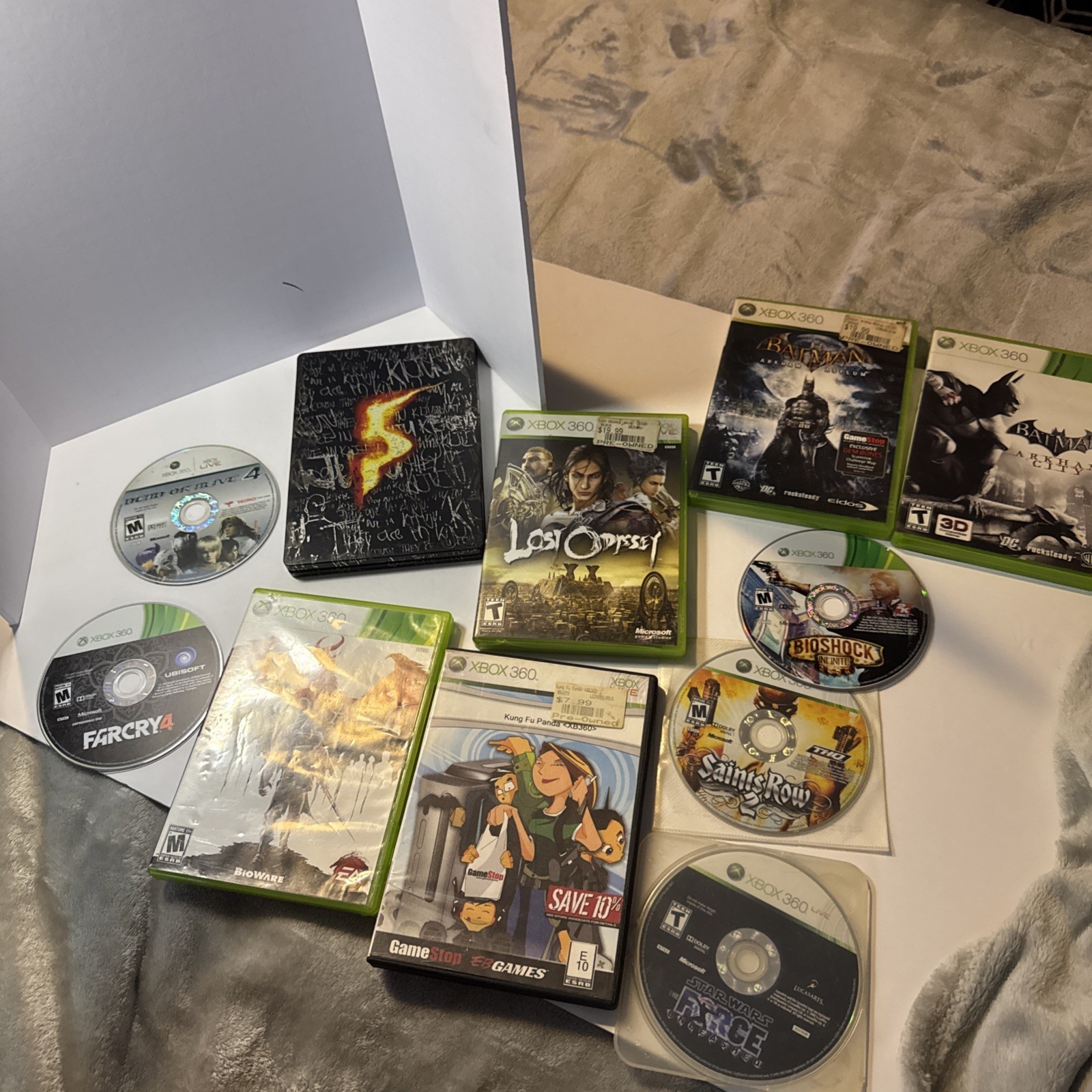 Xbox 360 Game Lot! Unknown Conditions, RE5 No Game! Rest Have Games!