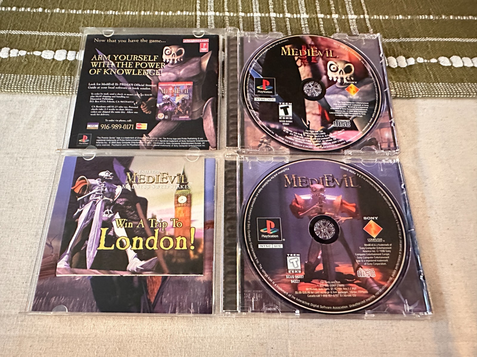 MediEvil & MediEvil II – Sony PlayStation 1 – w/game manuals – awesome find!