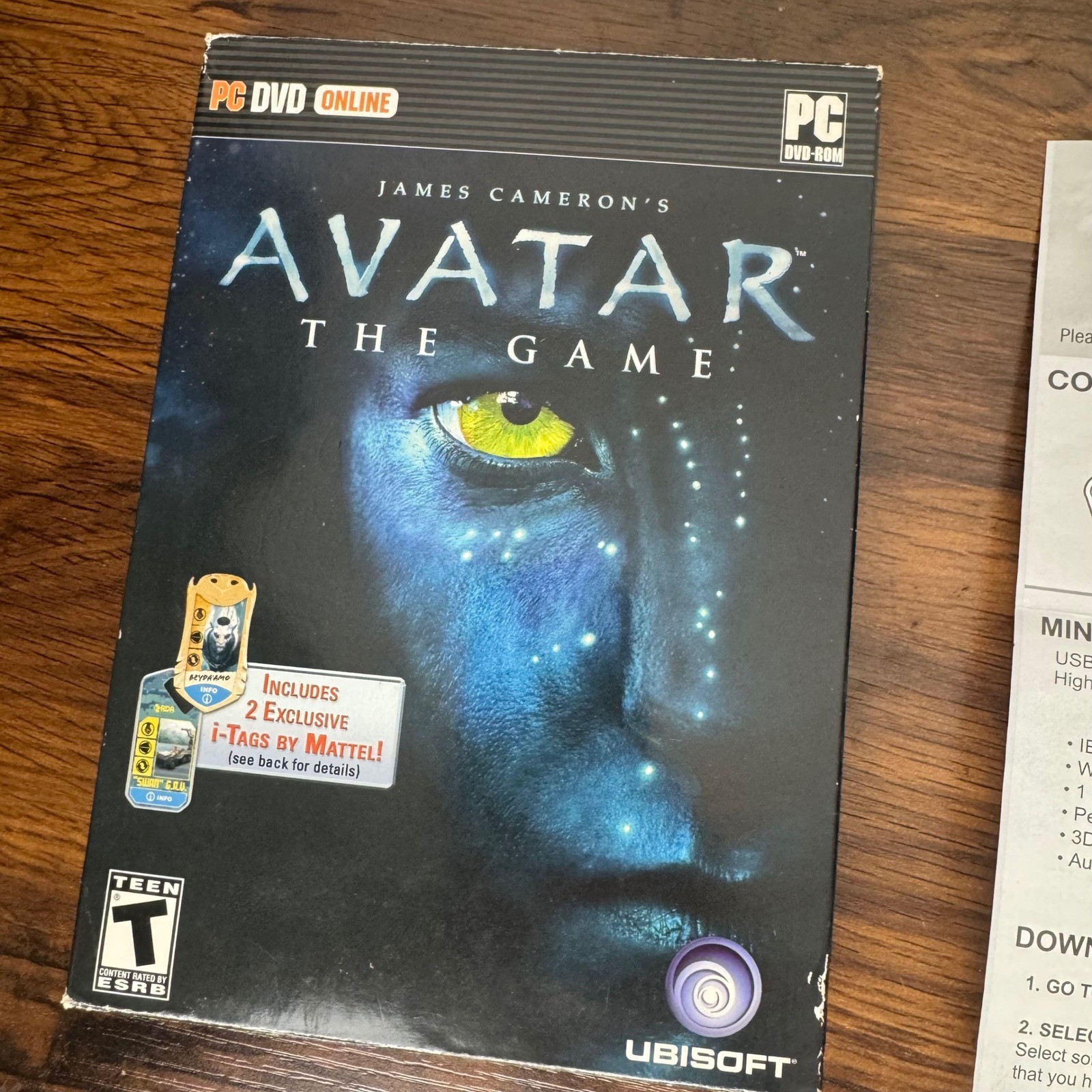 James Cameron’s Avatar The Game PC DVD-ROM Ubisoft 2009 with 2 Mattel i-Tags