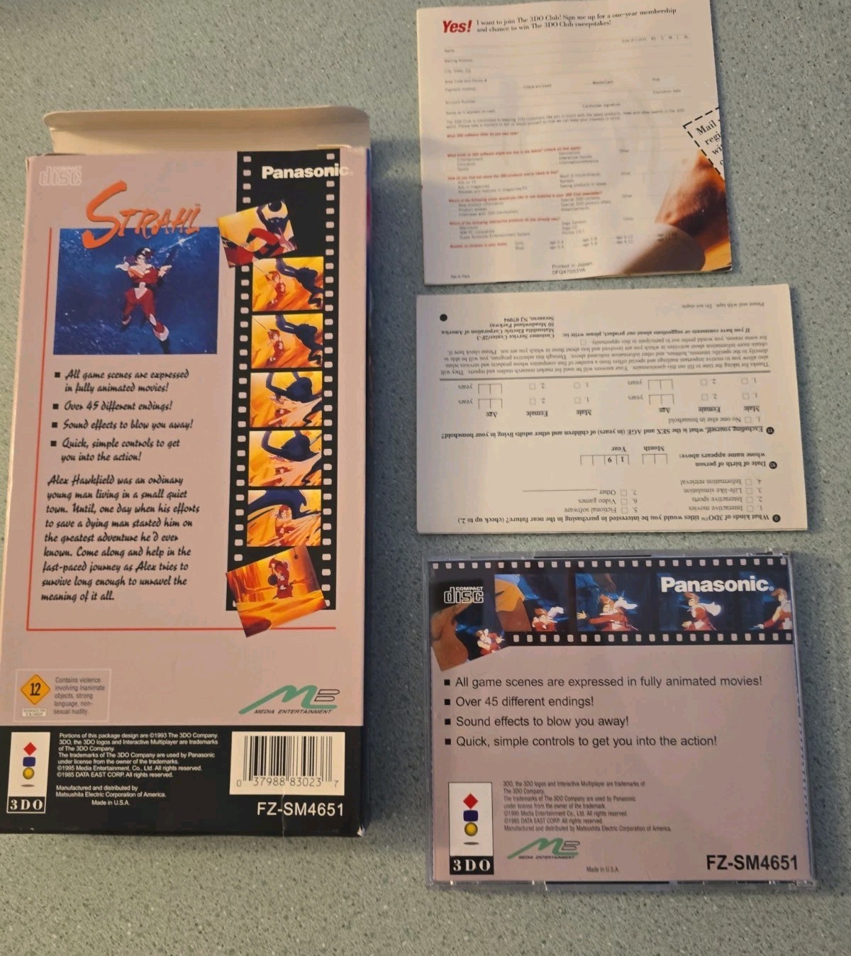 Strahl (3DO, 1995) for the 3DO System – w/Long Box and Manual in Excellent Shape