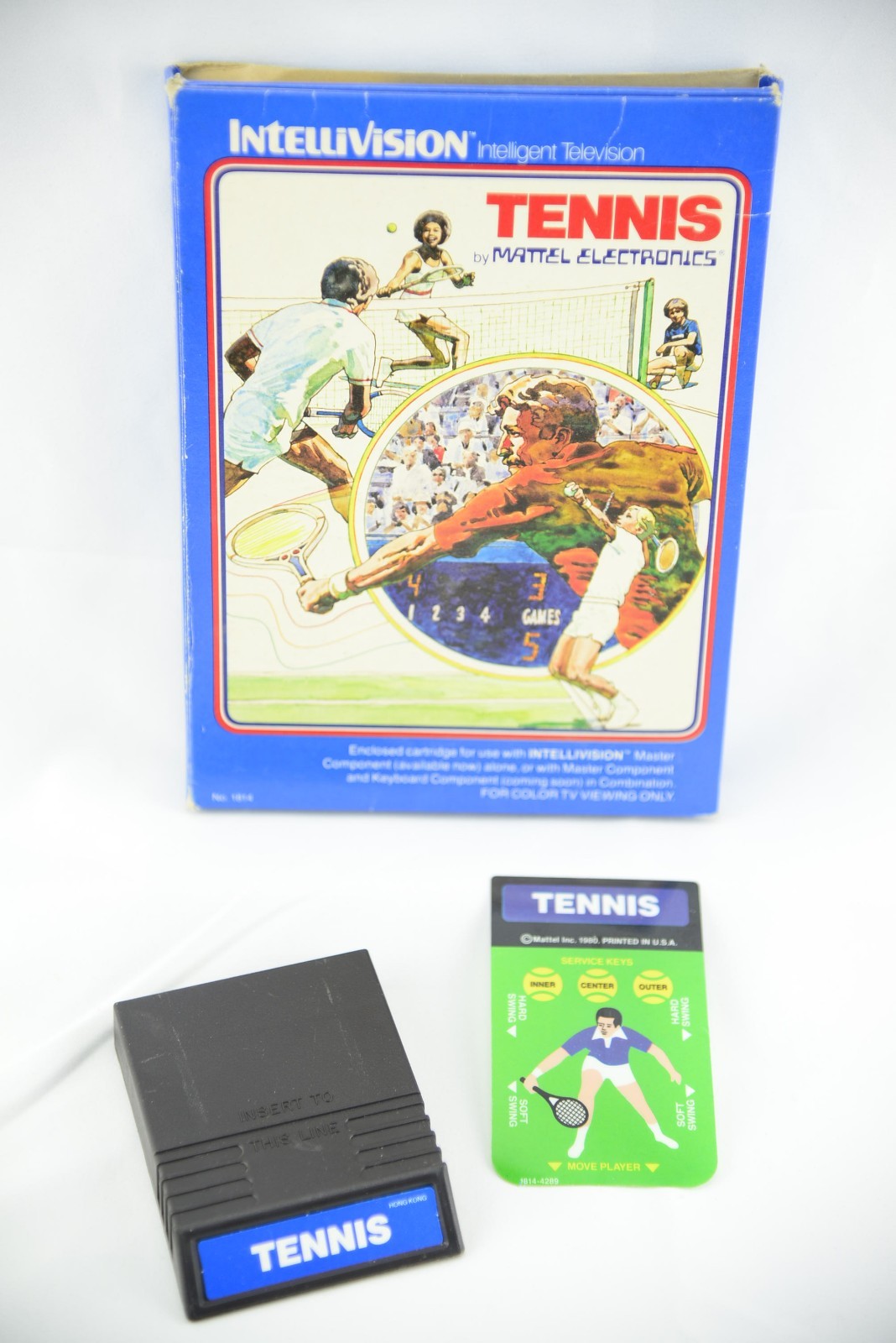 Mattel Intellivision Tennis No 1814 1980 Video Game Cartridge