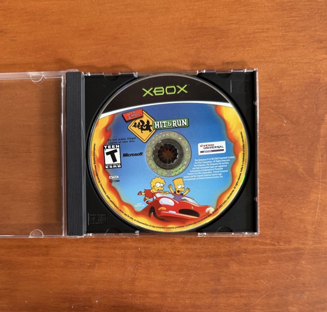 The Simpsons: Hit & Run (Original OG Xbox) Disc Only – Tested & Ships Fast