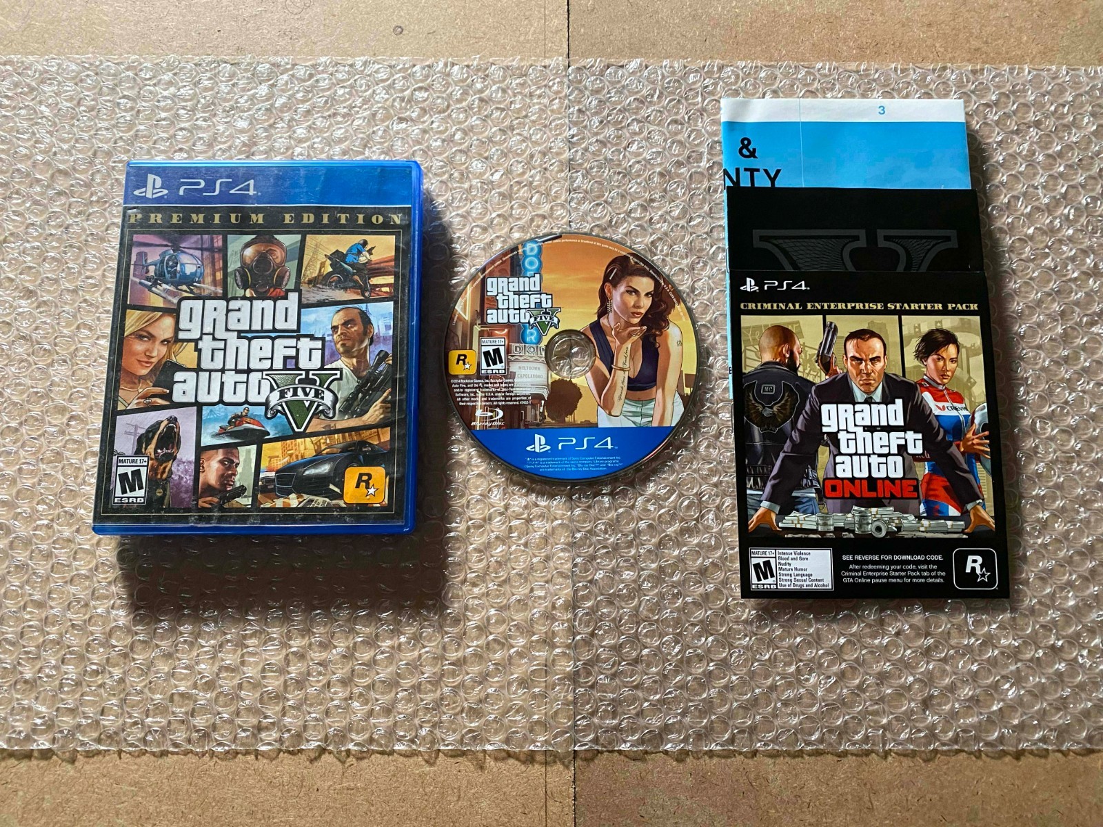 Grand Theft Auto V – Premium (PS4, 2018) – COMPLETE / CIB / MAP / MANUAL *TESTED