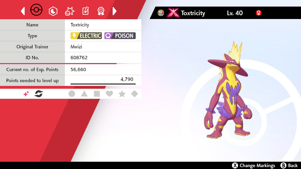 Legitimate 5 Max IV Shiny Gigantamax G-max Amp Toxtricity Pokemon Sword & Shield