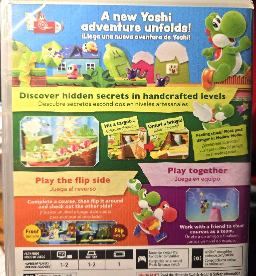Nitendo Switch – Yoshi’s Crafted World – (2019) – New/Sealed Free Returns