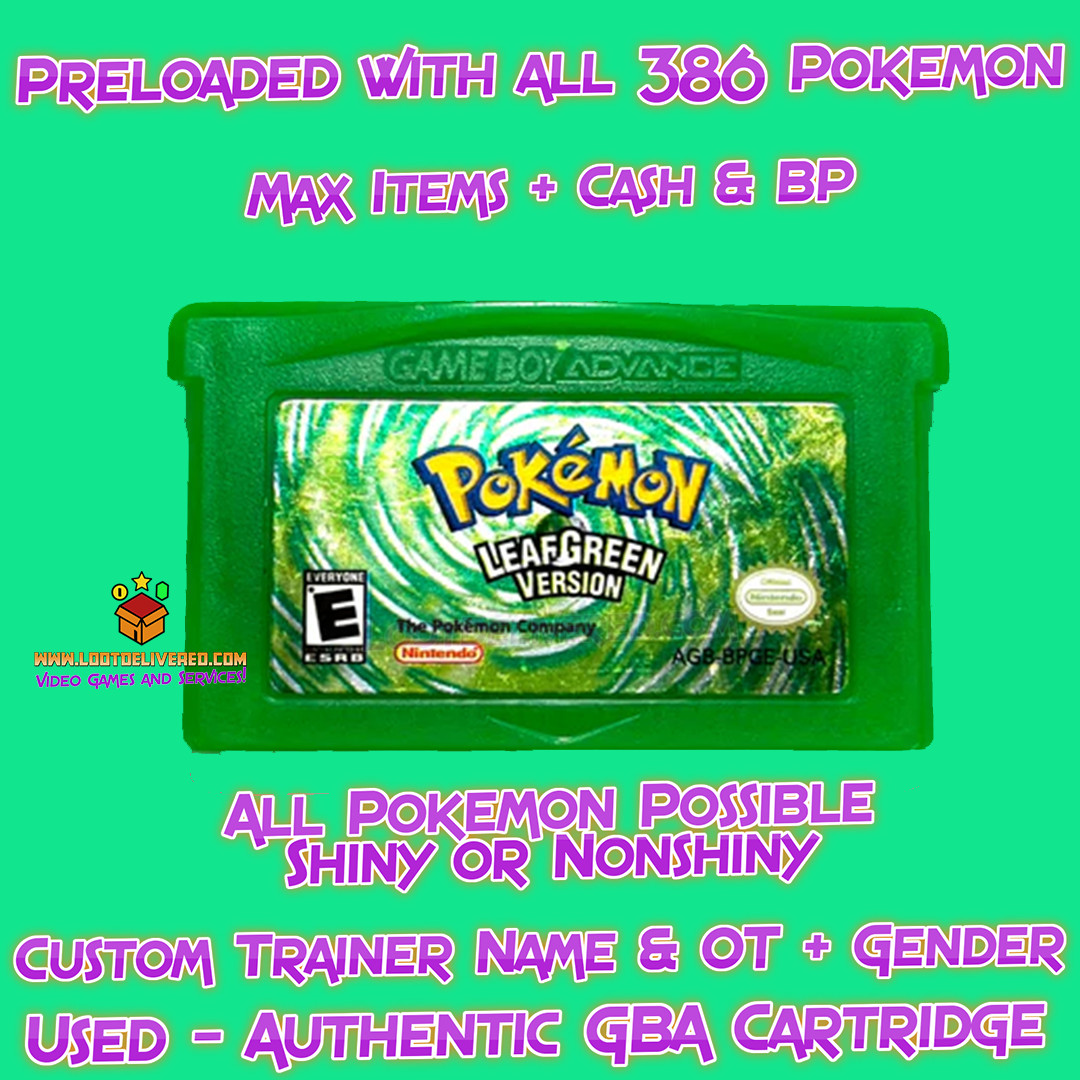 Pokémon Leaf Green GBA Authentic | All 386 Pokemon Tested & Saves