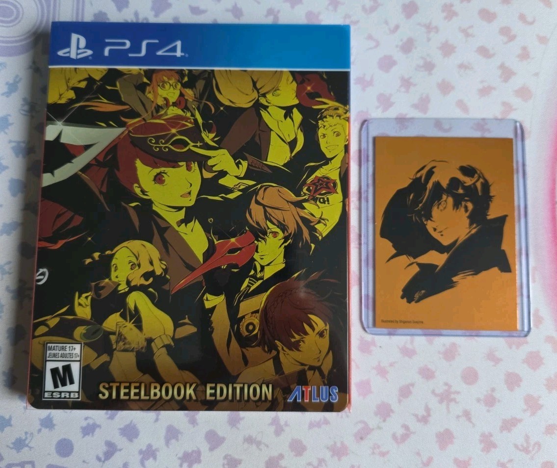 Persona 5 Royal Steelbook & Joker Gold Foil Pre-Order Bonus Card – NO PS4 GAME!