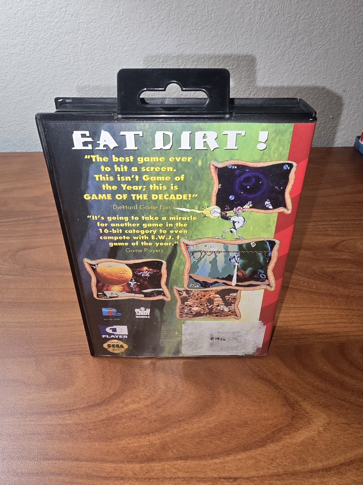 Earthworm Jim Sega Genesis 1994, Includes Box, No Manual