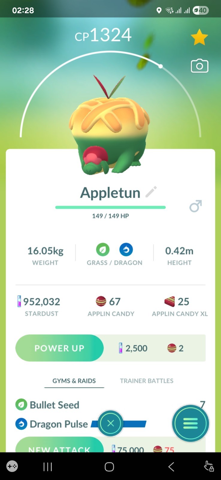Appletun ( Applin Evolution ) Pokemon Tr@de Go