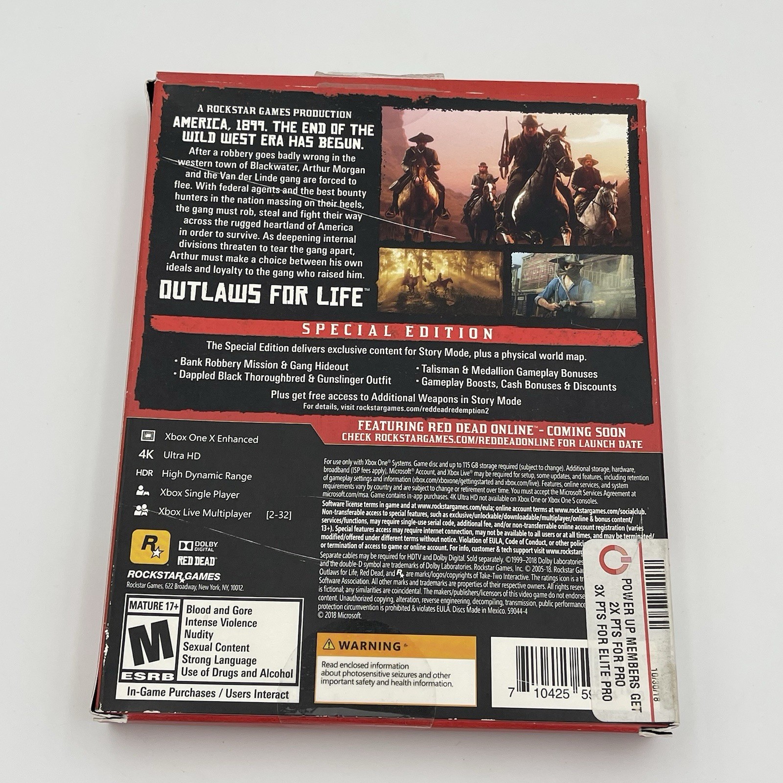 Red Dead Redemption 2: Special Edition (Microsoft Xbox One) Complete CIB – VGC