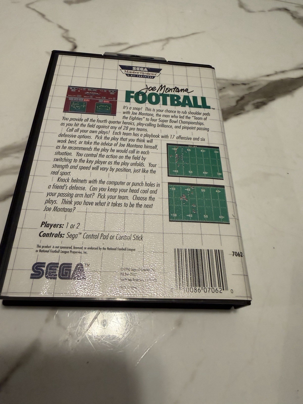 SEGA Joe Montana Football Sega Genesis Sports American Football Manual