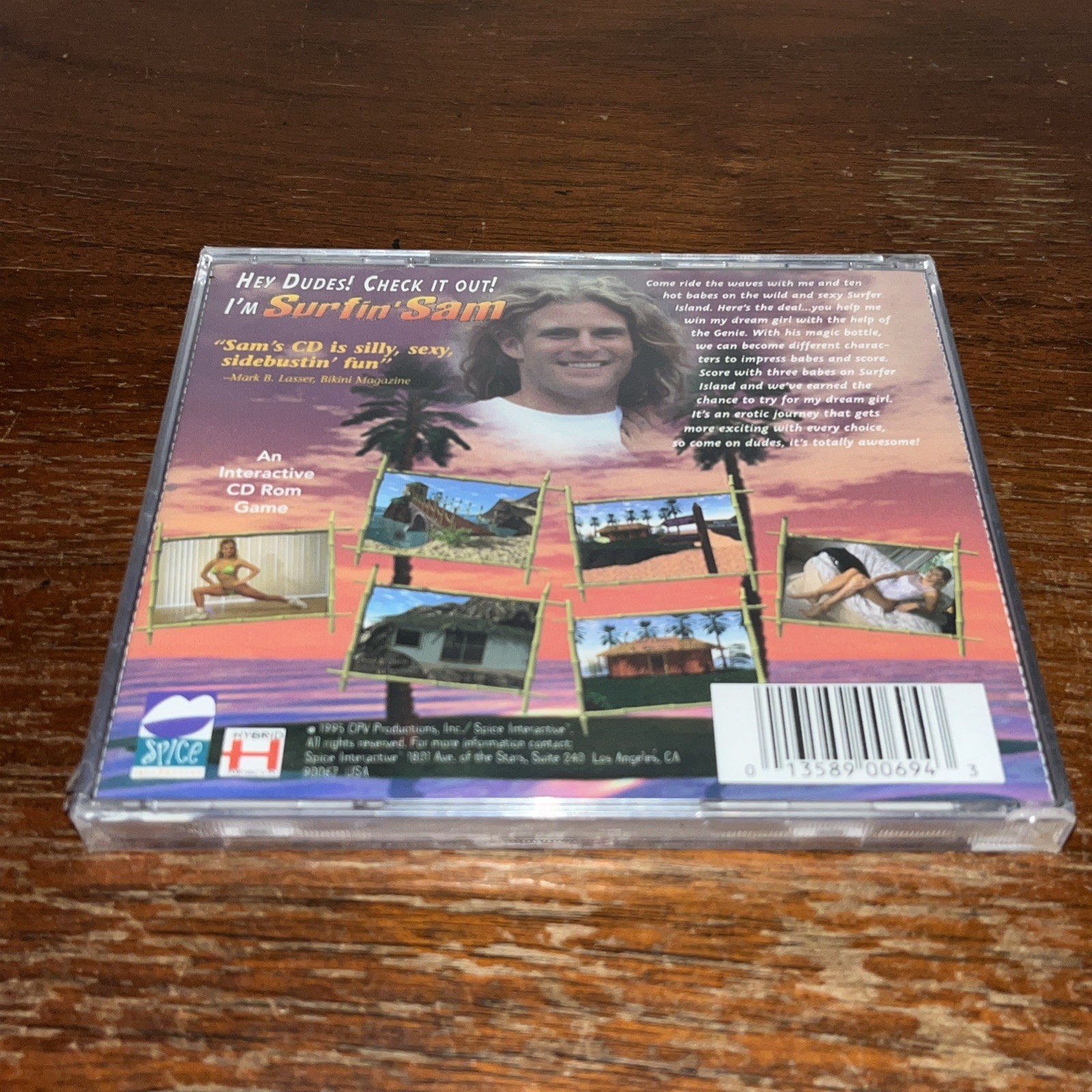 PC CD-ROM Surfin’ Sam – Spice Interactive 1995 Mature New Sealed Pkg Wear Cs Crk