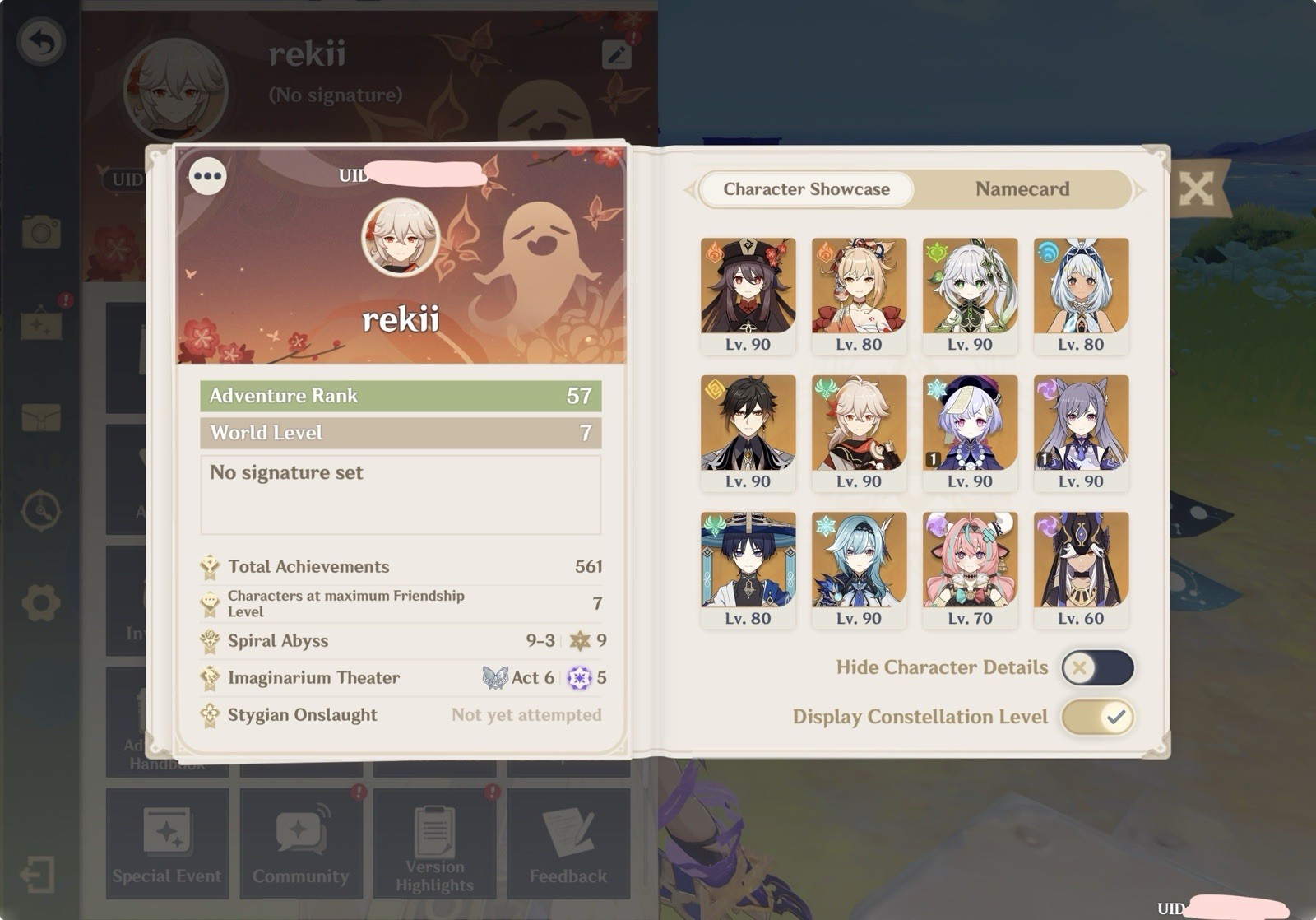Asia Server AR 57 Account (Mualani, Varesa, Kazuha, etc) MSG BEFORE BUYING PLS!!