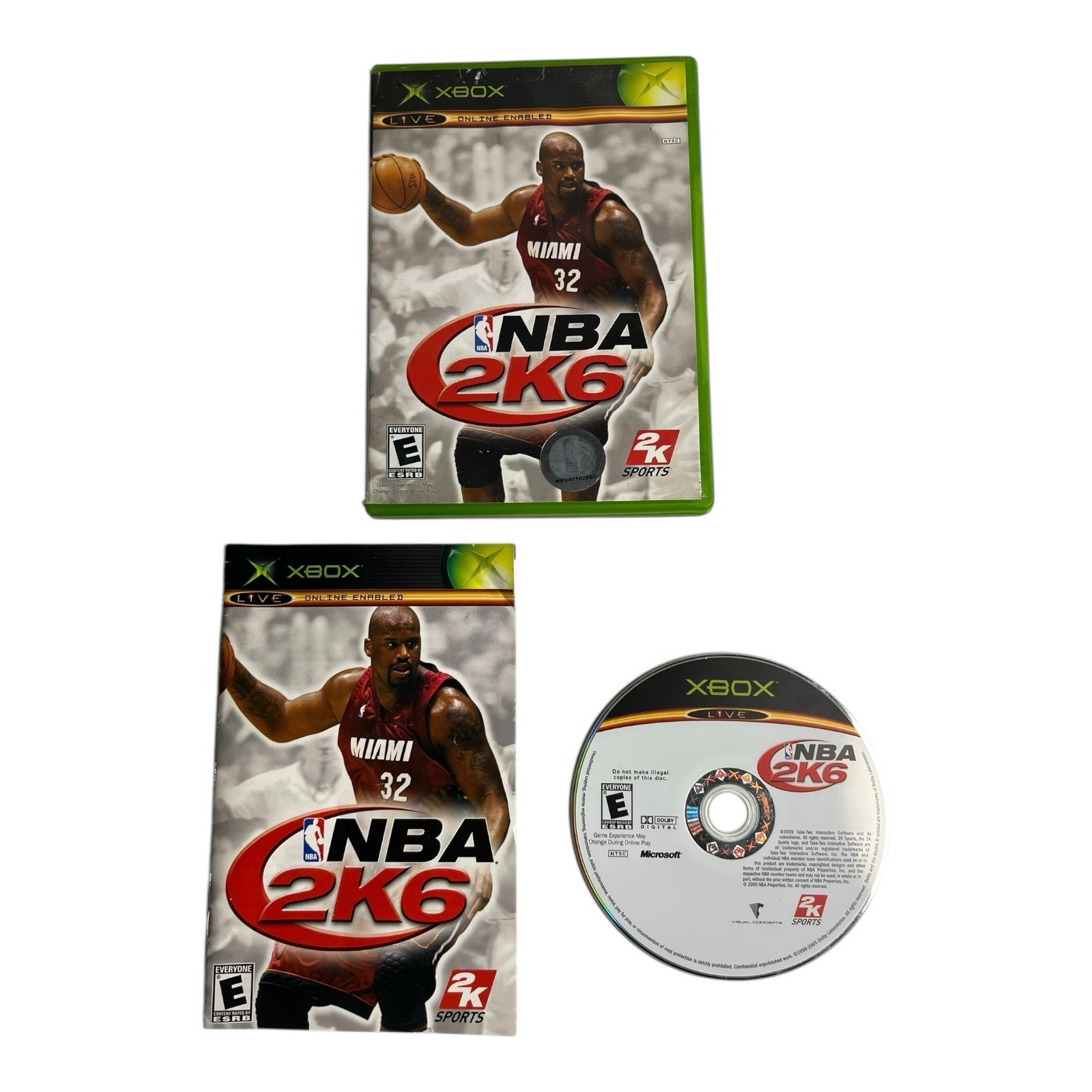 Microsoft Xbox Original OG NBA 2K6 Live 07 05 Basketball Video Game Complete