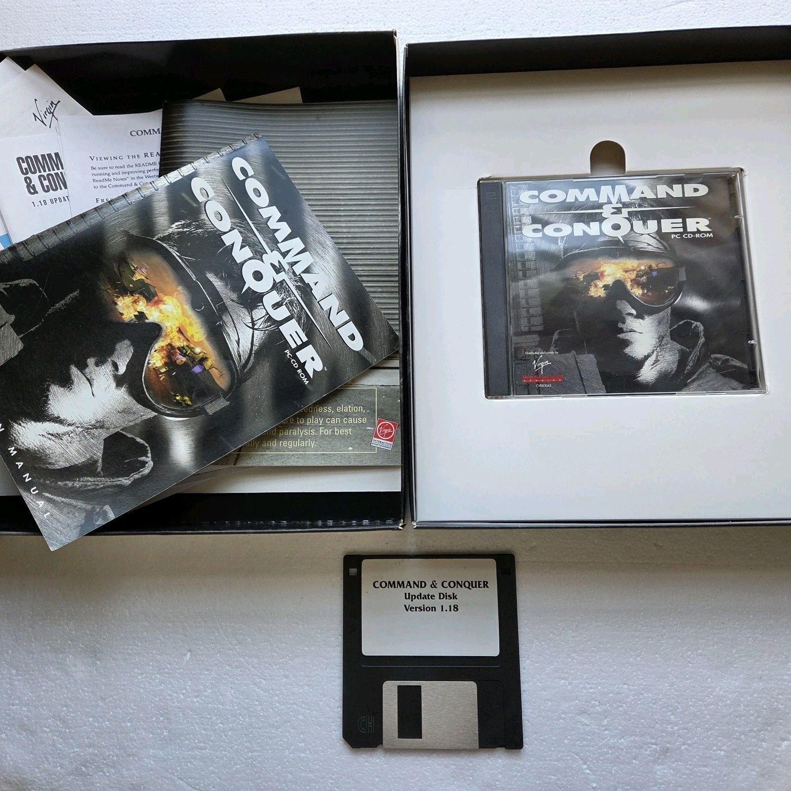 Command & Conquer PC Game Big Box Vintage Floppy Disk Included Mint Disks