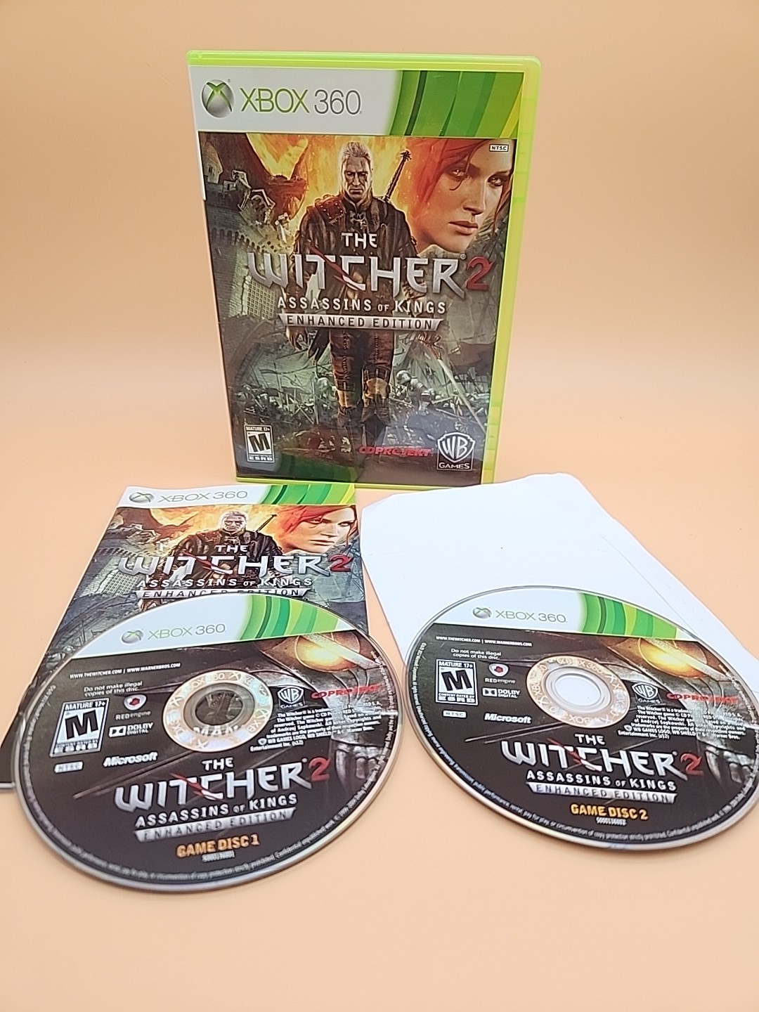 The Witcher 2 Assassins of Kings Enhanced Edition Xbox 360 Disc 1 & 2 Only