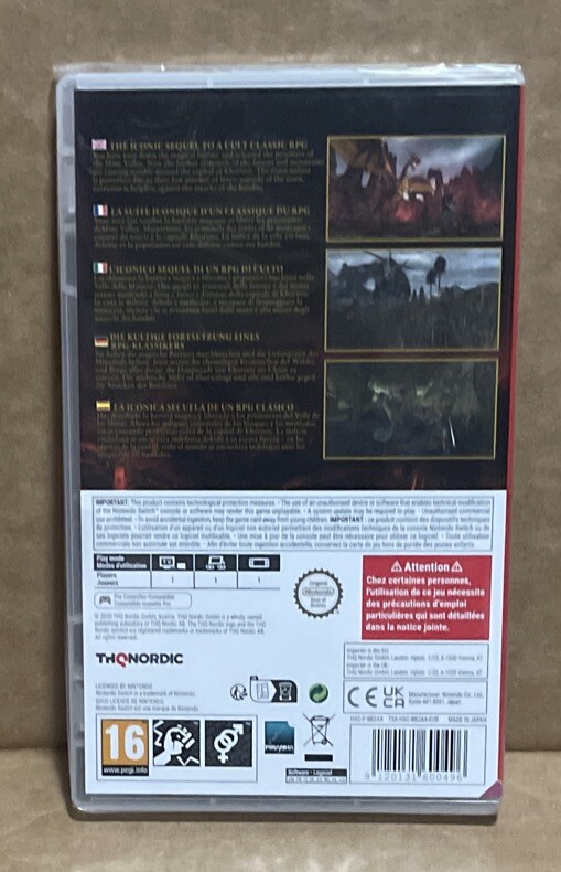 GOTHIC II (Gothic 2) Complete Classic Nintendo Switch Factory Sealed