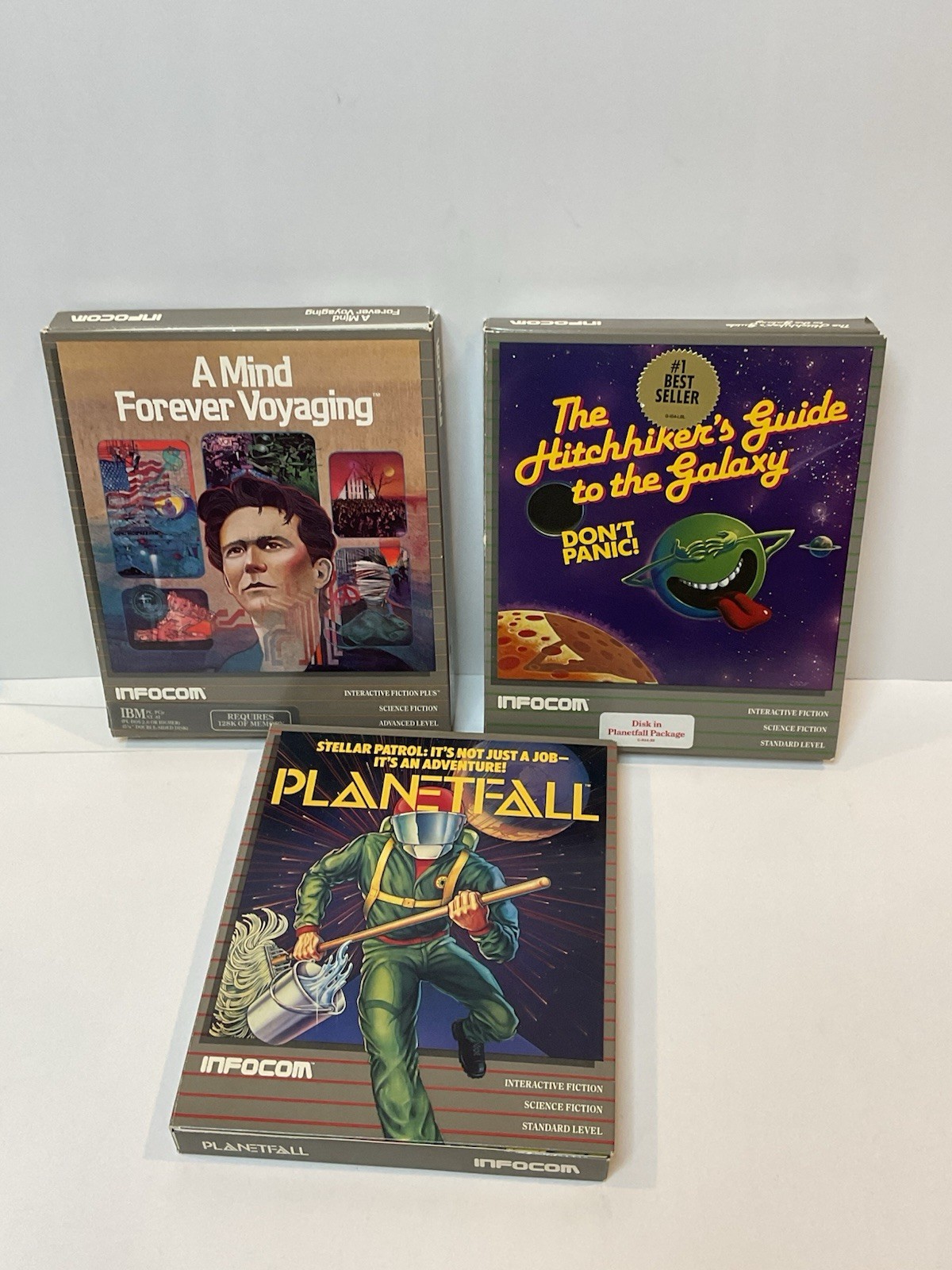 Vintage Infocom Science Fiction Classics IBM PC Hitchhiker’s Guide Planetfall +