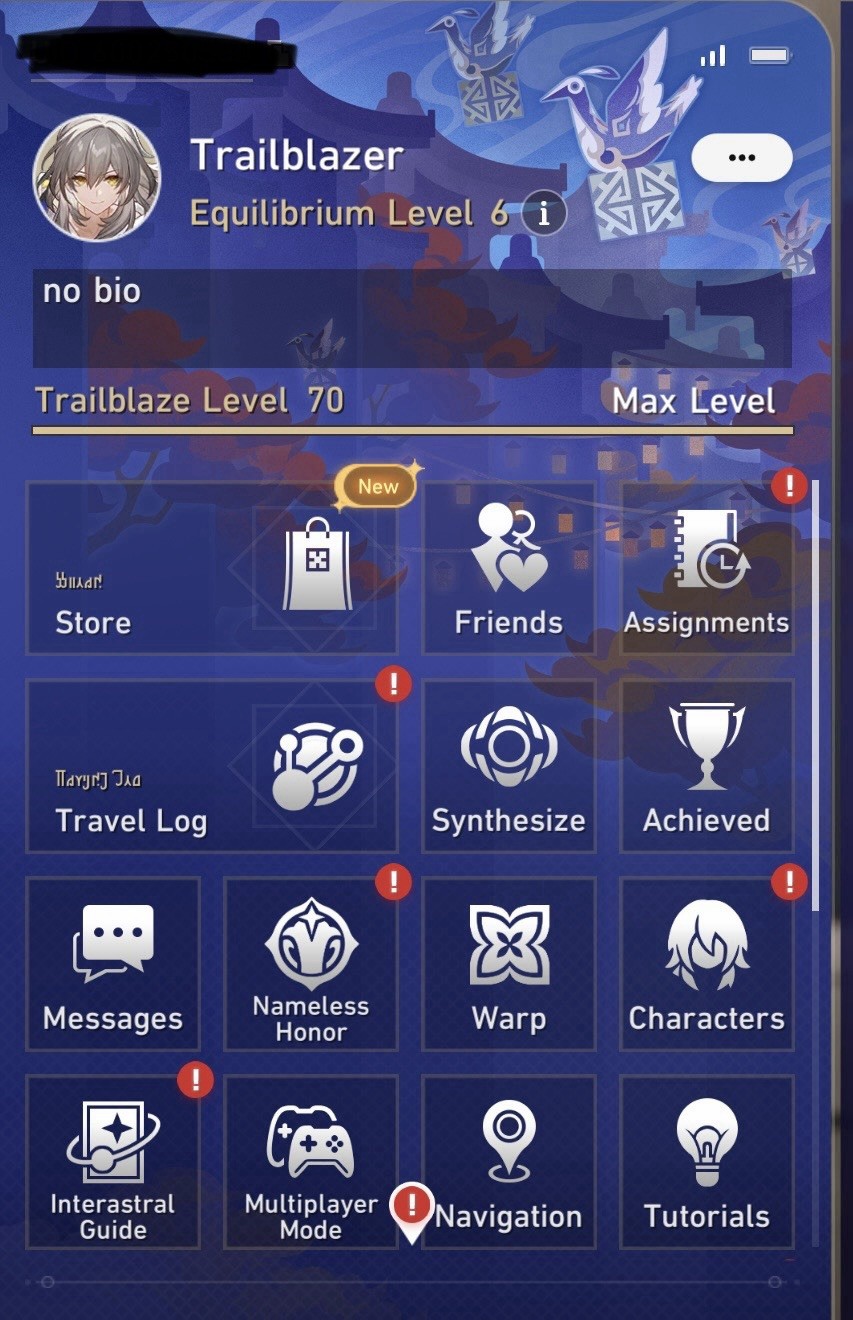 America Honkai: Star Rail Account Trailblazer Lv70