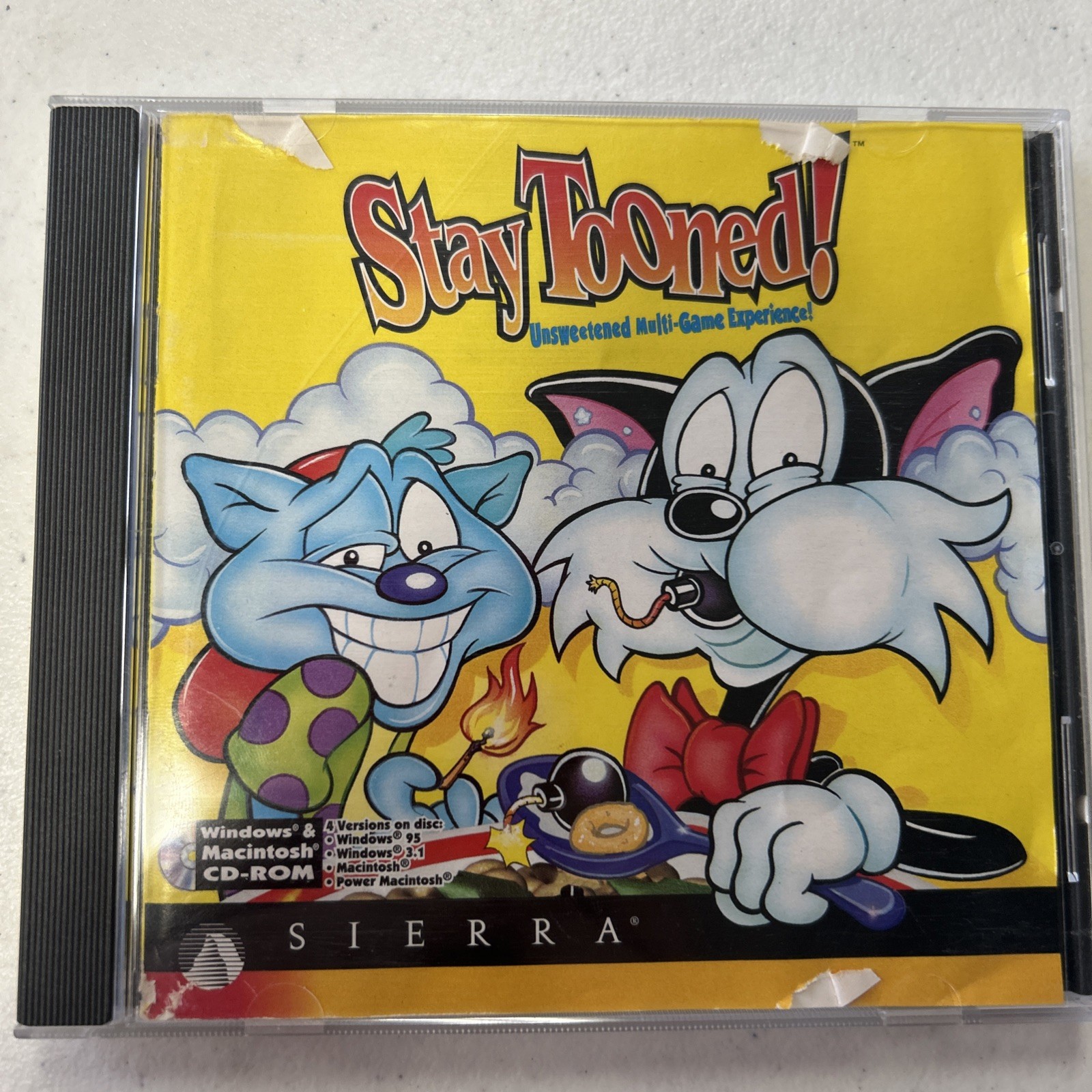Stay Tooned! Unsweetened Multi-Game (PC Game) Windows/Mac CD-ROM Sierra 1996