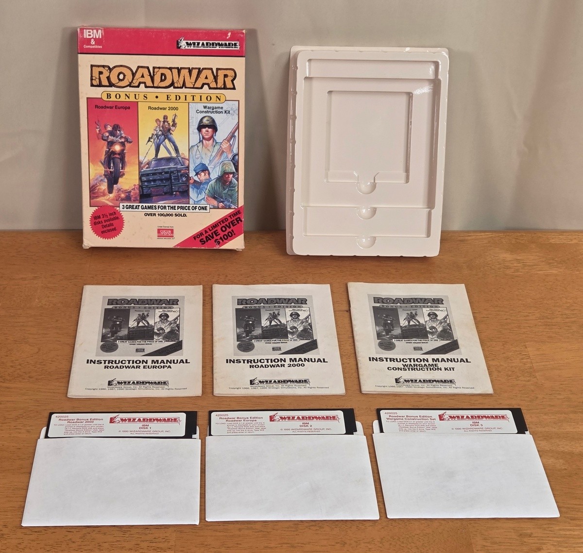 Roadwar Bonus Edition 2000 Europa Wargame SSI 5.25″ IBM PC Big Box Game 1990