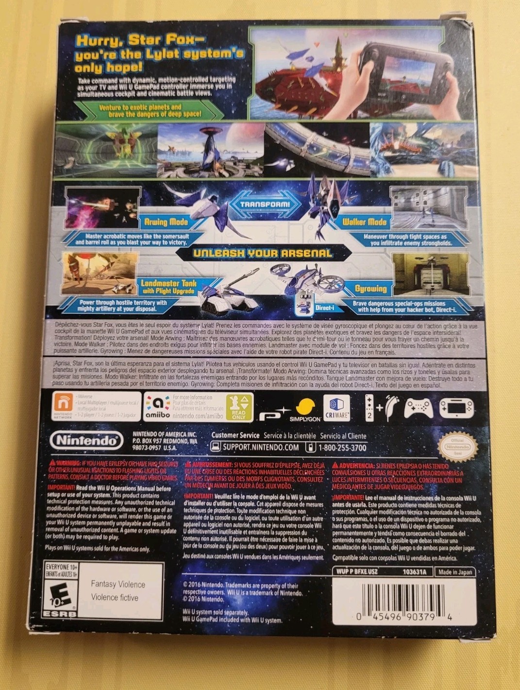 (New, Sealed) Star Fox Zero + Star Fox Guard 2-Pack for Nintendo Wii U