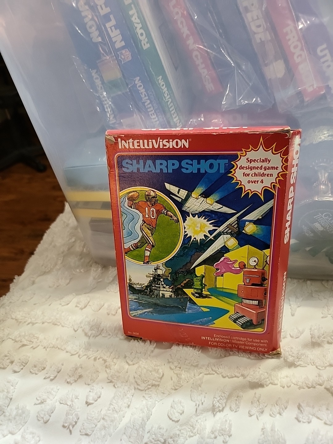 Intellivision game lot Auto Racing, Bowling, Boxing, Sharp Shot Complete Sets