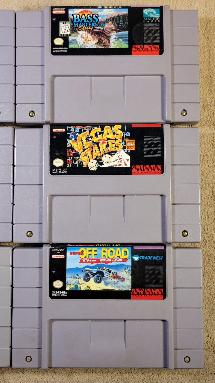 6 Game Bundle Lot (Super Nintendo Entertainment System, SNES, 1993) Tested