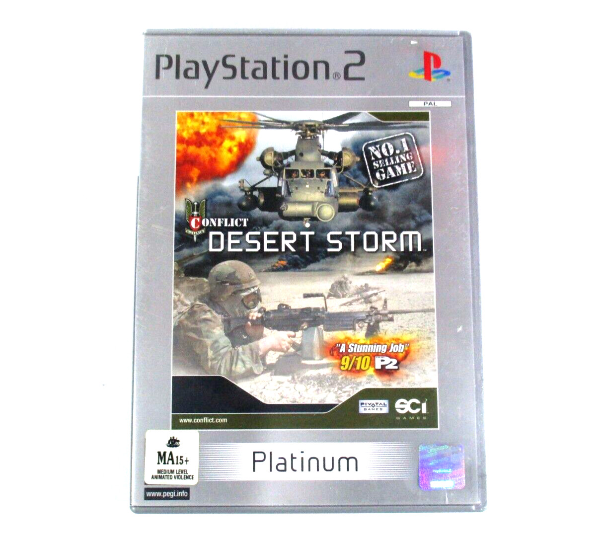 Conflict Desert Storm Platinum PS2 Game MA15+ PAL R4 2002 SCI Game Manual Tested