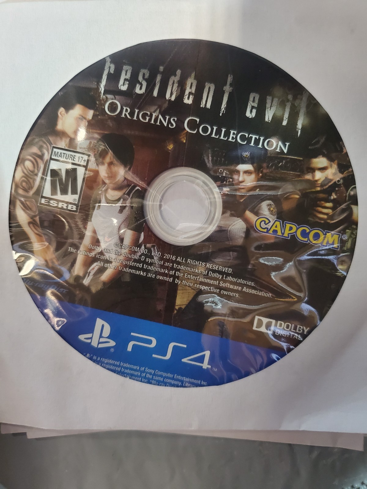 Resident Evil: Origins Collection PS4 Disc Only/ VERY NICE DISC