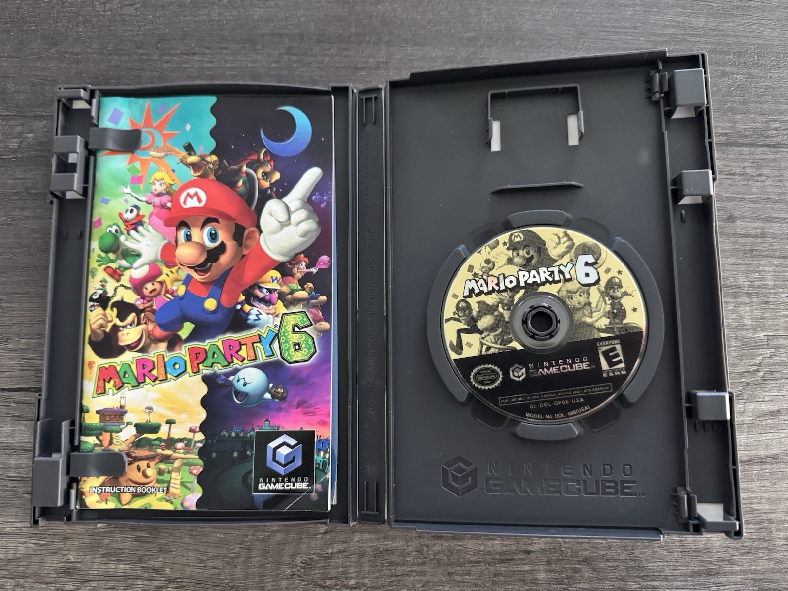 Mario Party 6 (Nintendo GameCube, 2004) Complete In Box CIB Manual Case Inserts