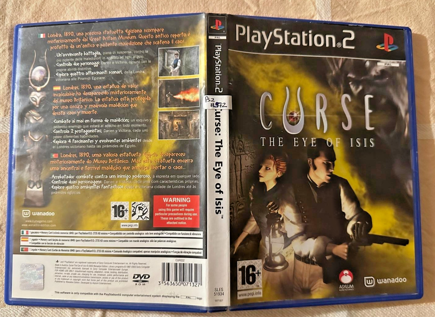 Curse The Eye of Isis Sony Playstation 2 PS2 NI English Italia Portugal Espana