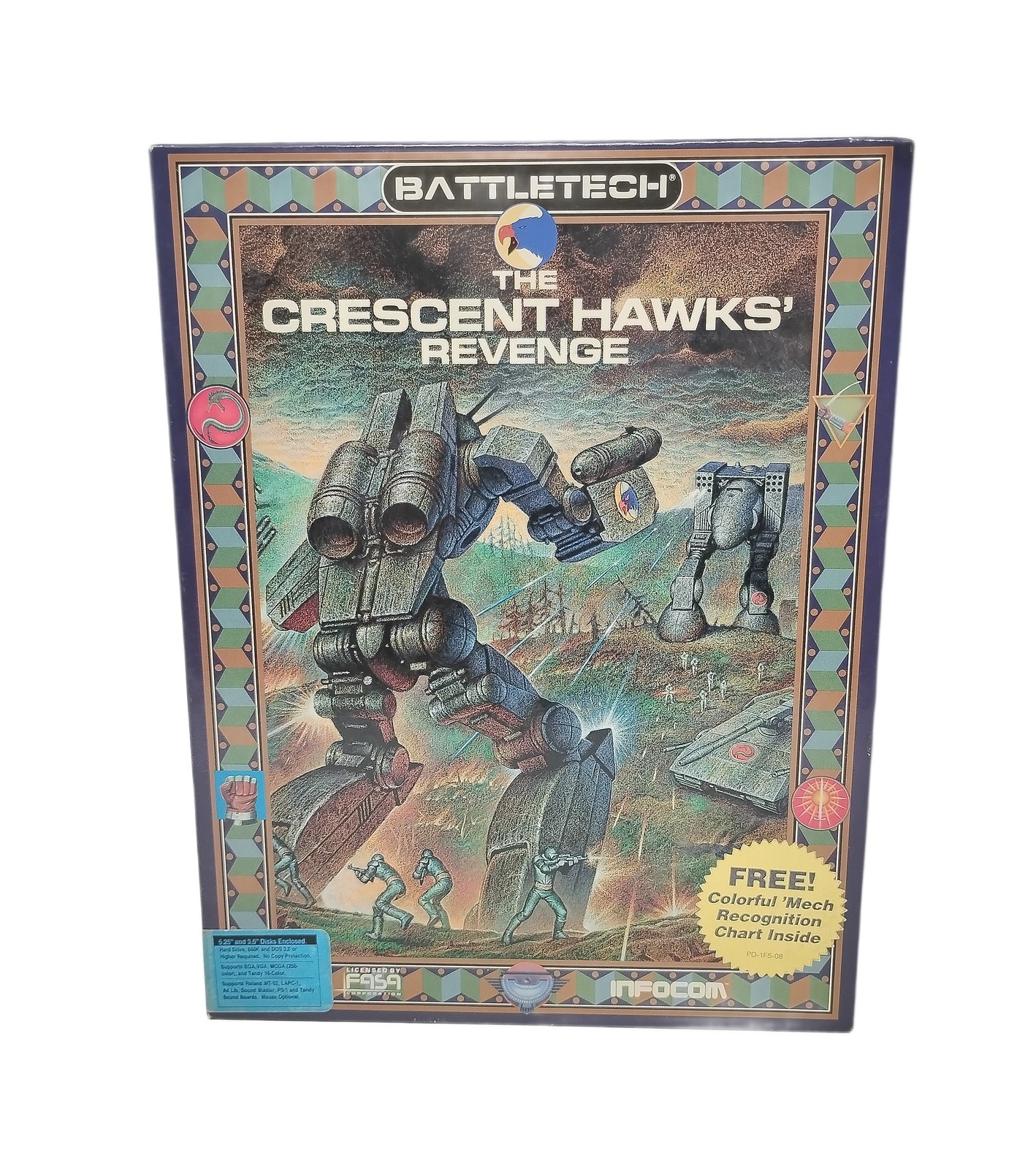 BattleTech: The Crescent Hawks’ Revenge 1990 PC Game Big Box DOS Infocom IBM PC