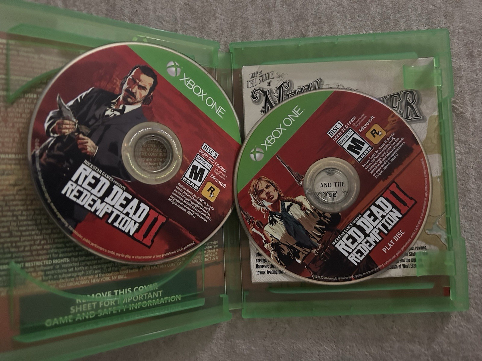 Red Dead Redemption 2 (Microsoft Xbox One, 2018) Double Disc Set