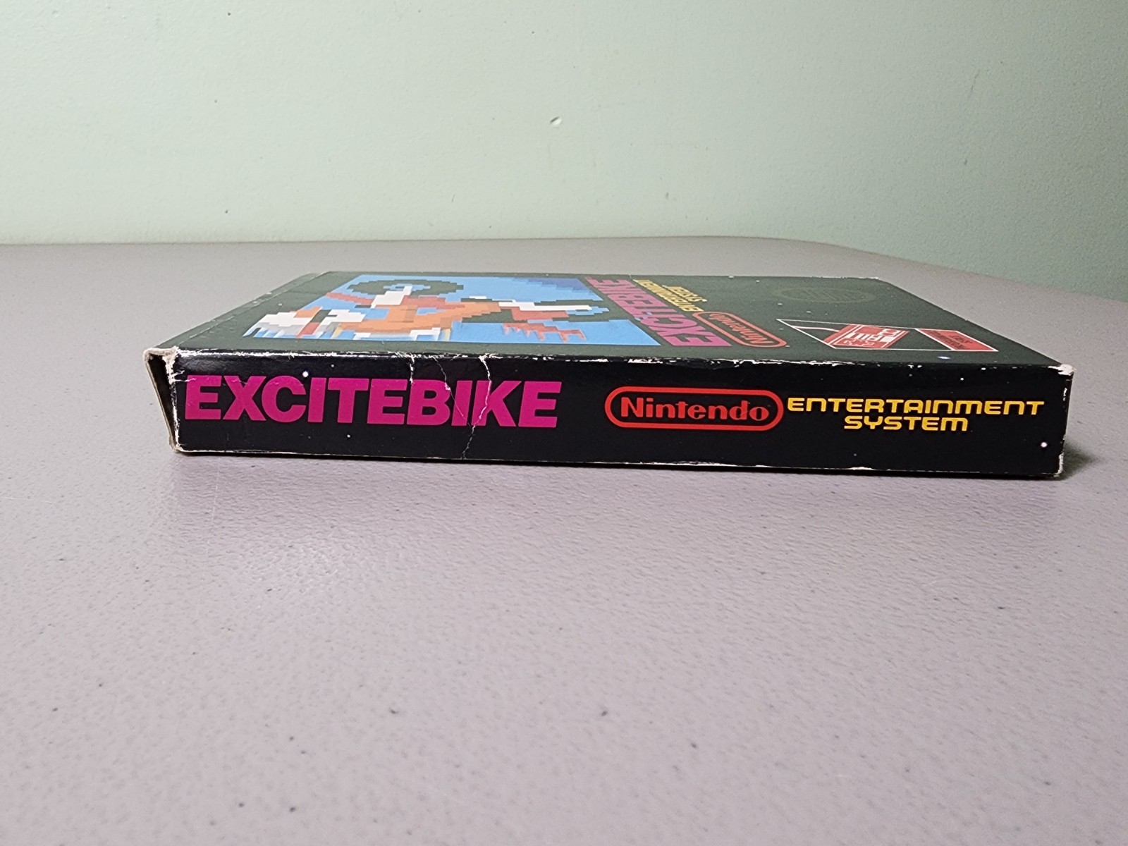 NES Excitebike (Nintendo NES, 1985) Complete CIB w/ Game Manual Box – Tested