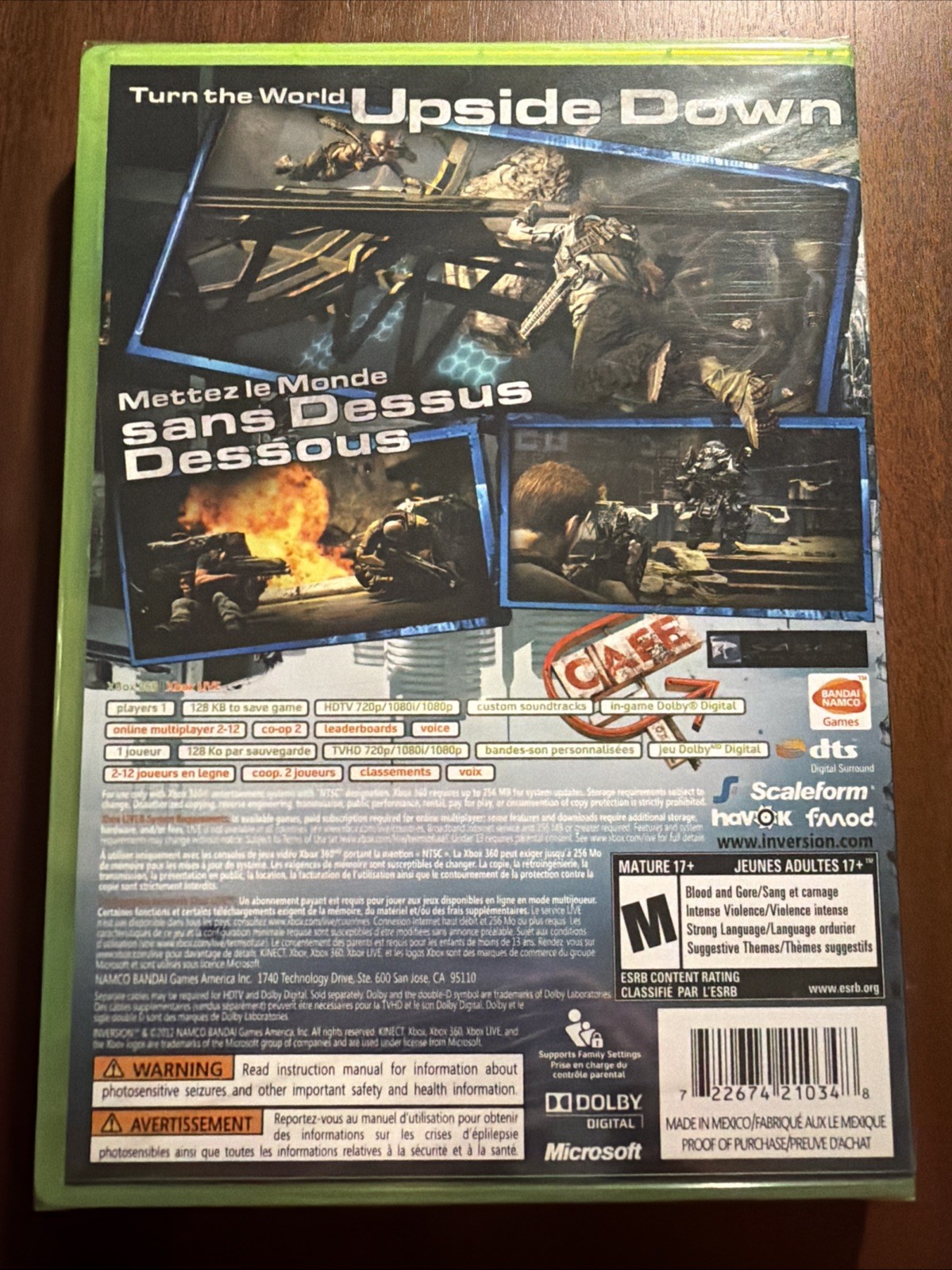 Inversion for Microsoft Xbox 360 (Brand New, Factory Sealed) Namco 2012