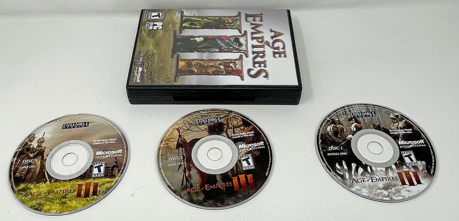 Age of Empires 3 (III) PC CD 3 Game Disc Used Tested Works