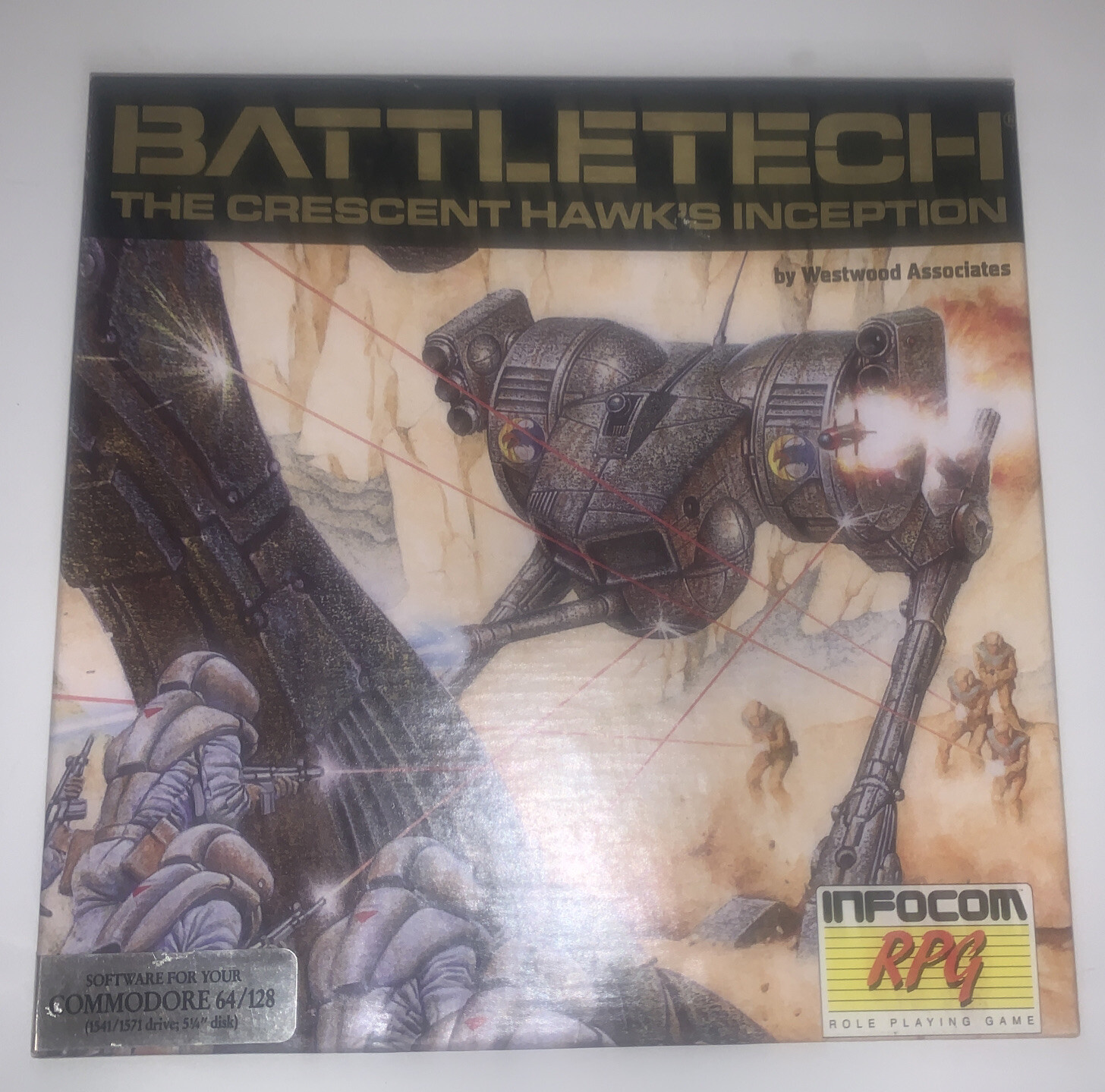 BATTLETECH CRESCENT HAWKS INCEPTION INFOCOM Commodore 64 128 Disk Preowned