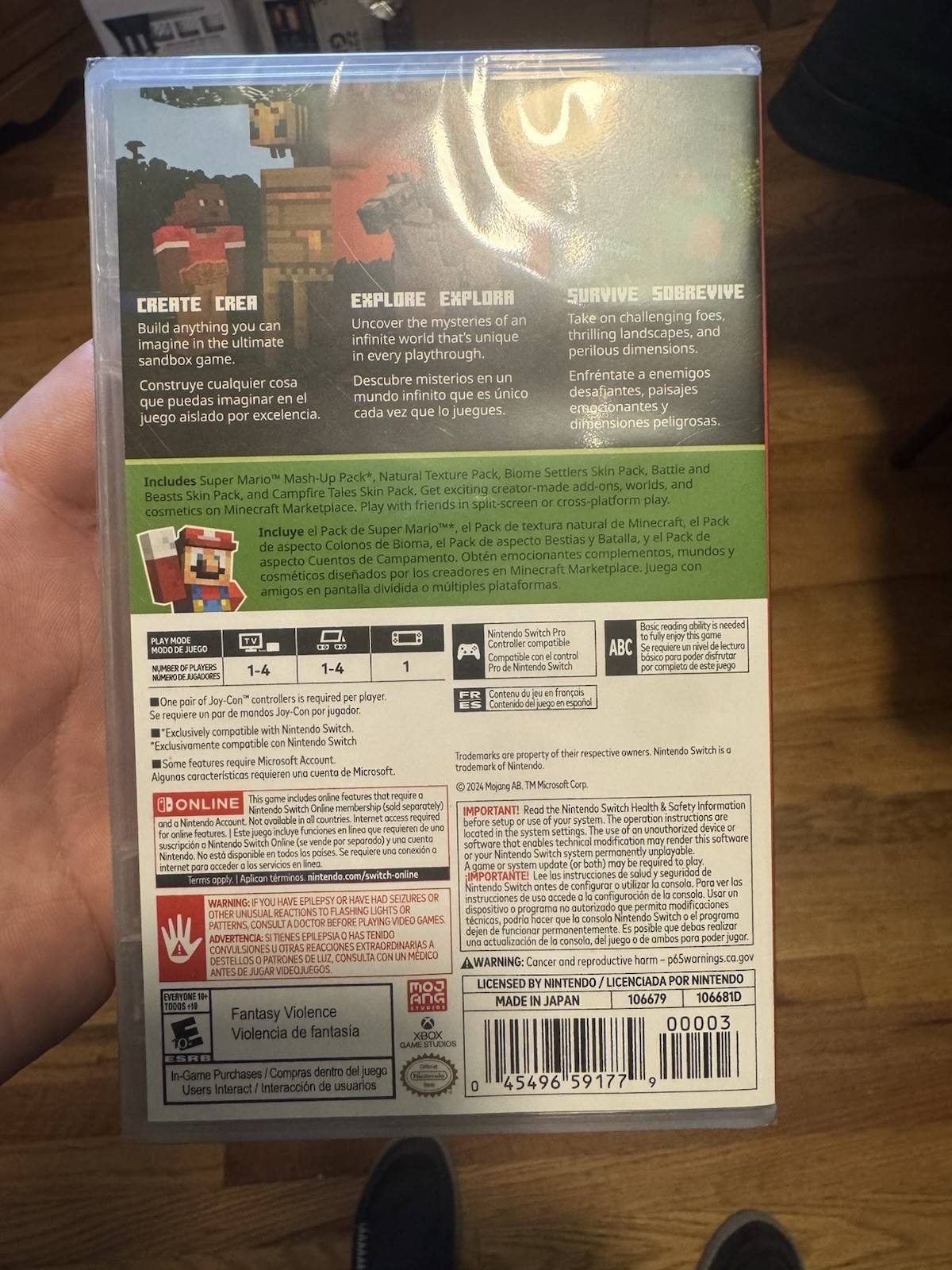 Minecraft Nintendo Switch Super Mario Mash-Up, Brand New Sealed