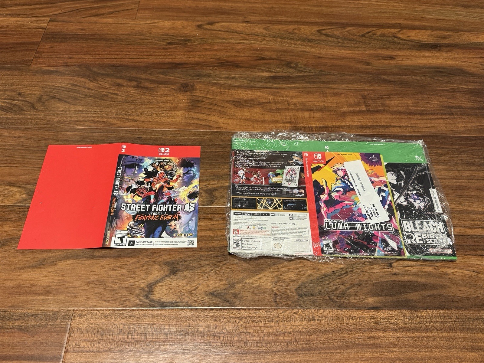 SEALED 16x GameStop Video Game Case Art + Street Fighter 6 Nintendo Switch Art