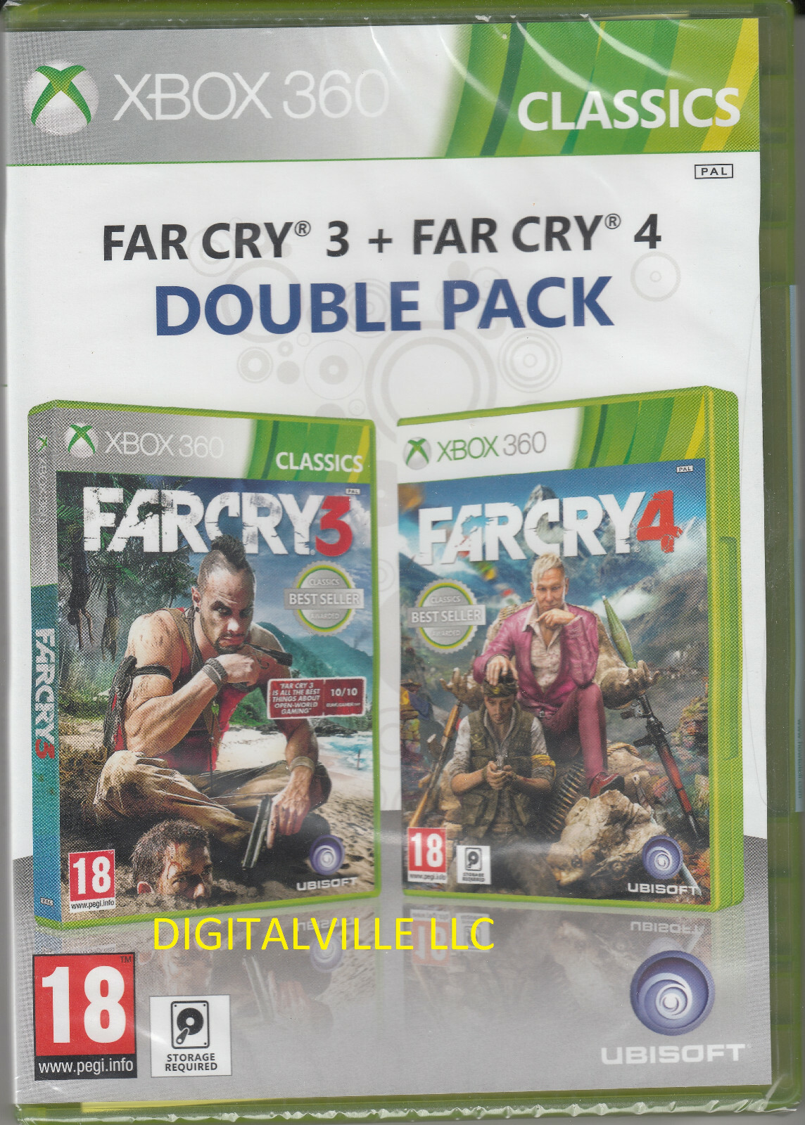 Far Cry 3 and Far Cry 4 Xbox 360 Double Pack Brand New Factory Sealed