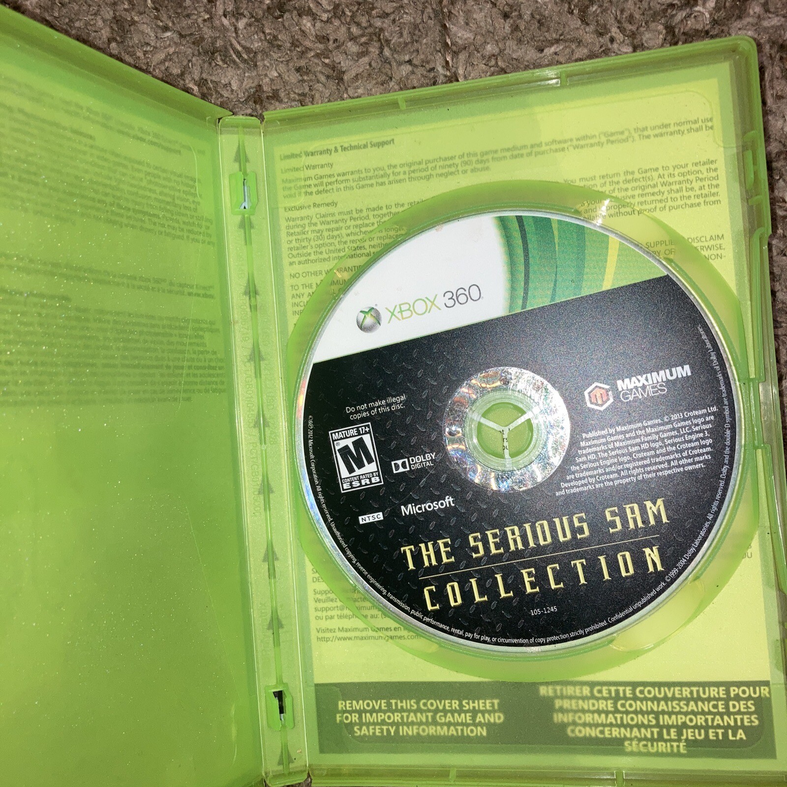 Serious Sam Collection (Microsoft Xbox 360, 2013) Tested And Works