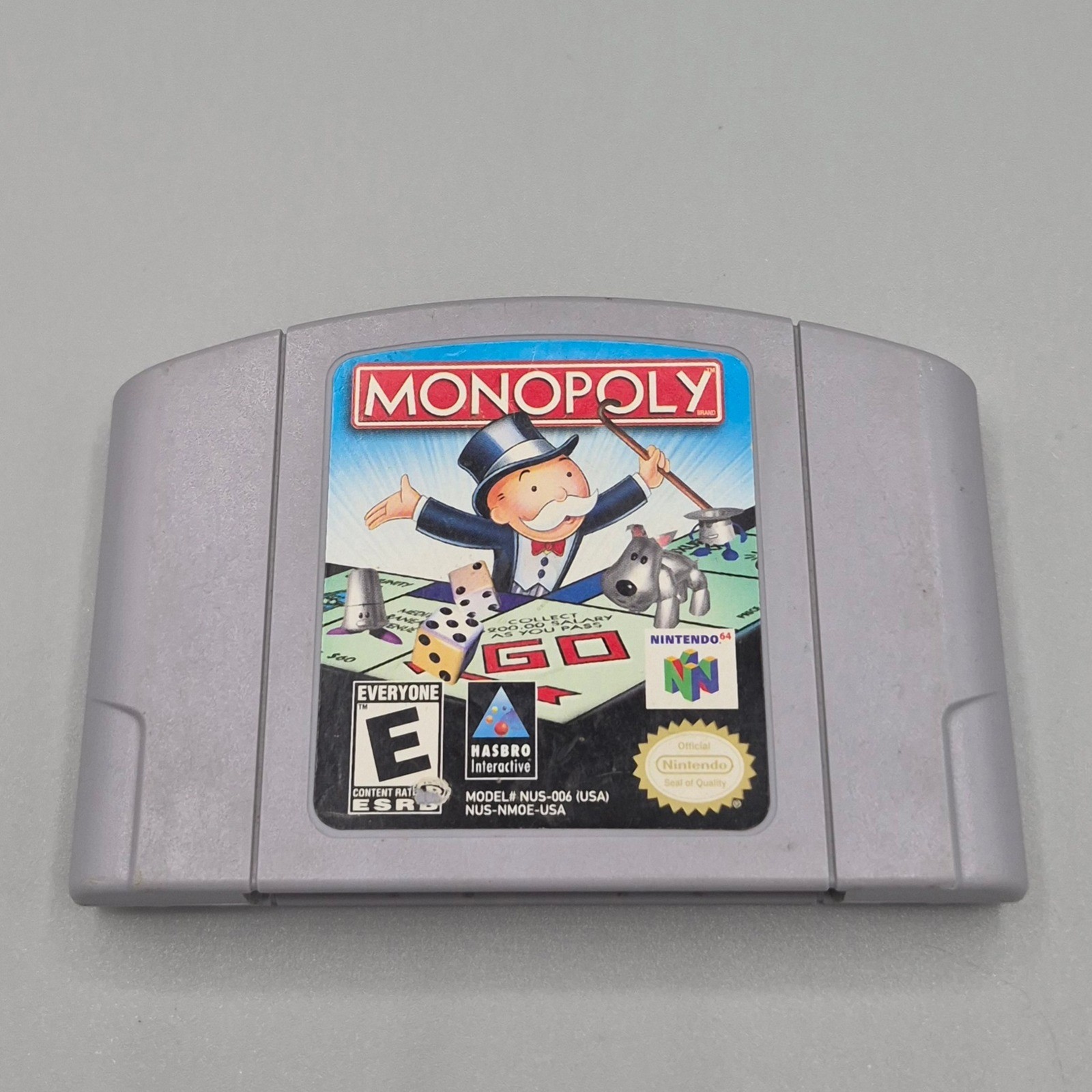 Monopoly Nintendo 64 N64 Game Cartridge NUS-006 Hasbro Interactive Authentic