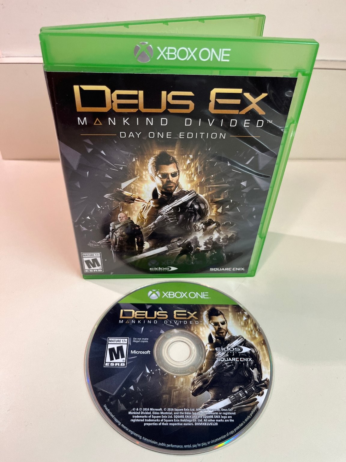 Deus Ex Mankind Divided Day One Edition Xbox One Video Game Cyberpunk Action RPG