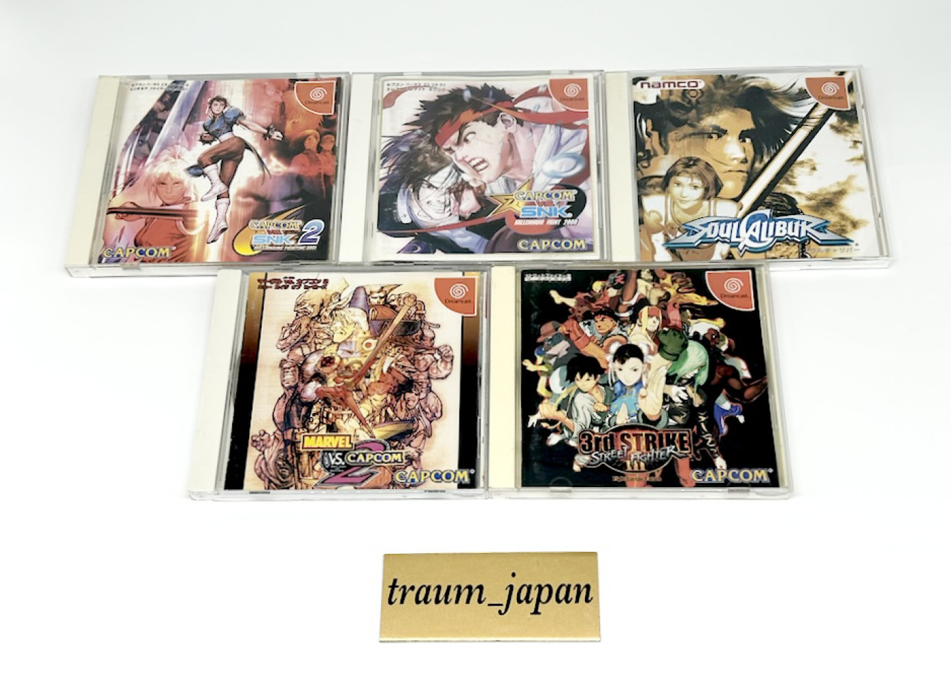 Marvel vs Capcom vs SNK 1 2 Street Fighter 5 Set Lot Games DC Dreamcast JP Ver.