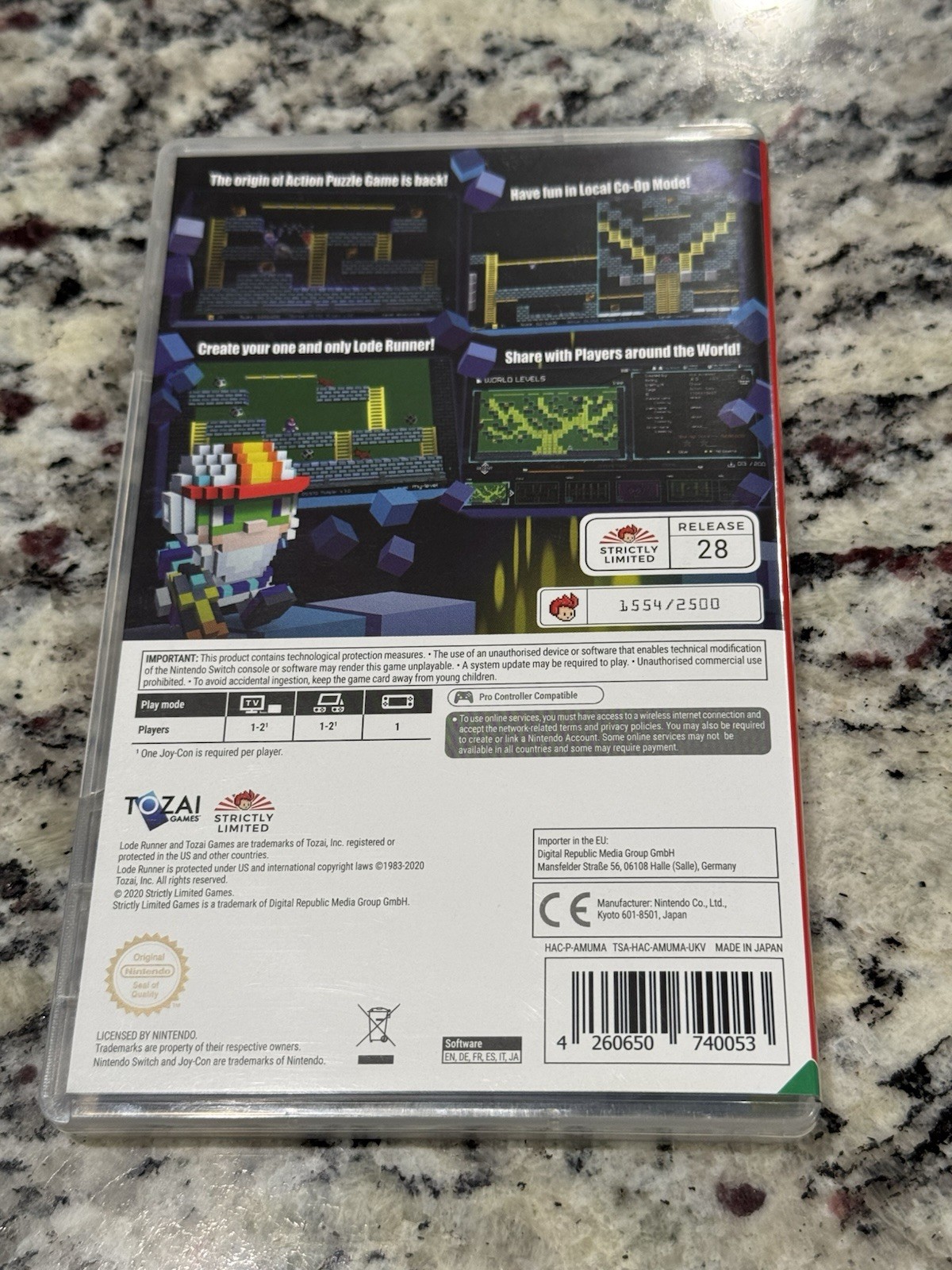 Lode Runner Legacy Nintendo Switch Strictly Limited Games #28 EUC + FREE US SHIP