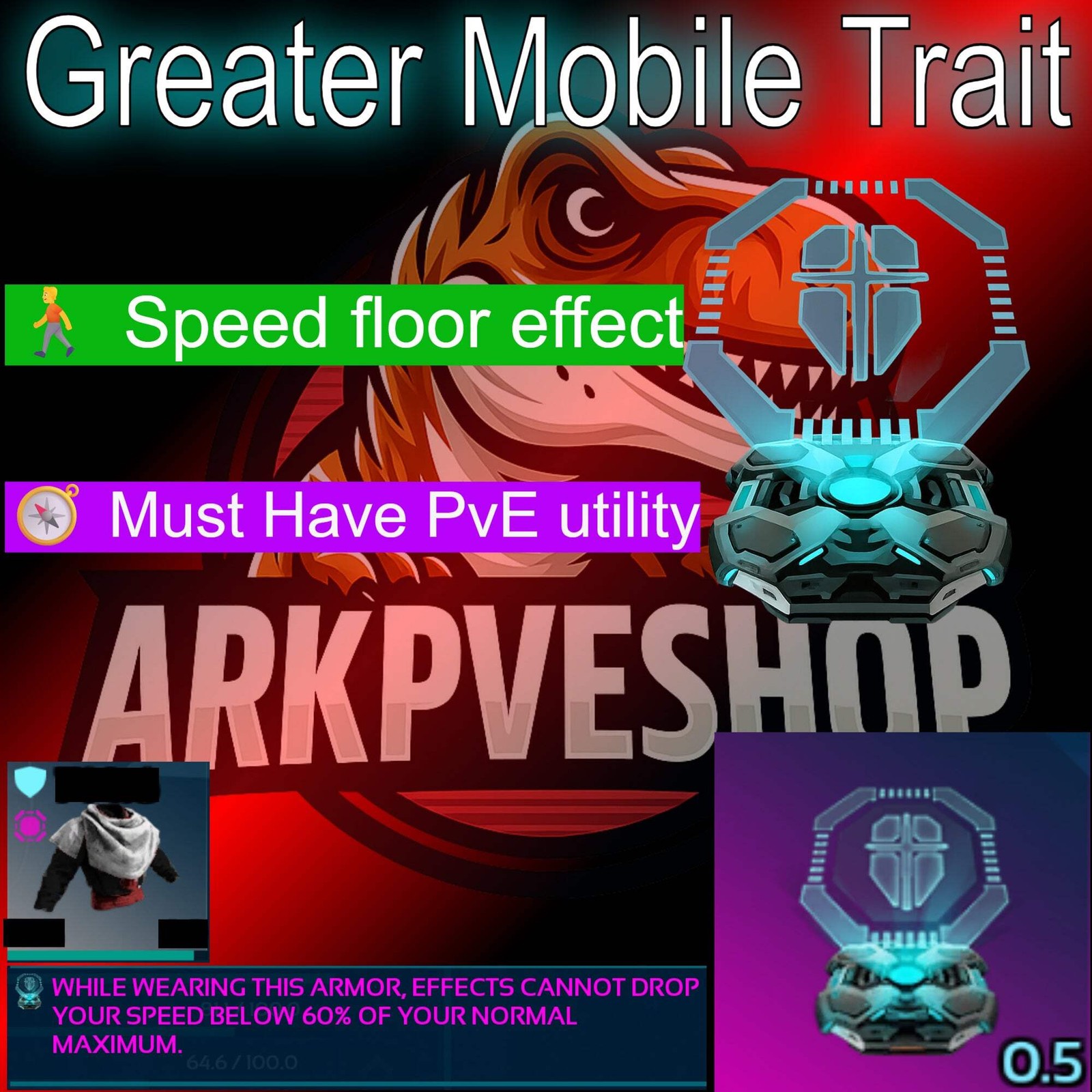 ASA PVE 🦖ARK Survival Ascended Trait Greater Mobile