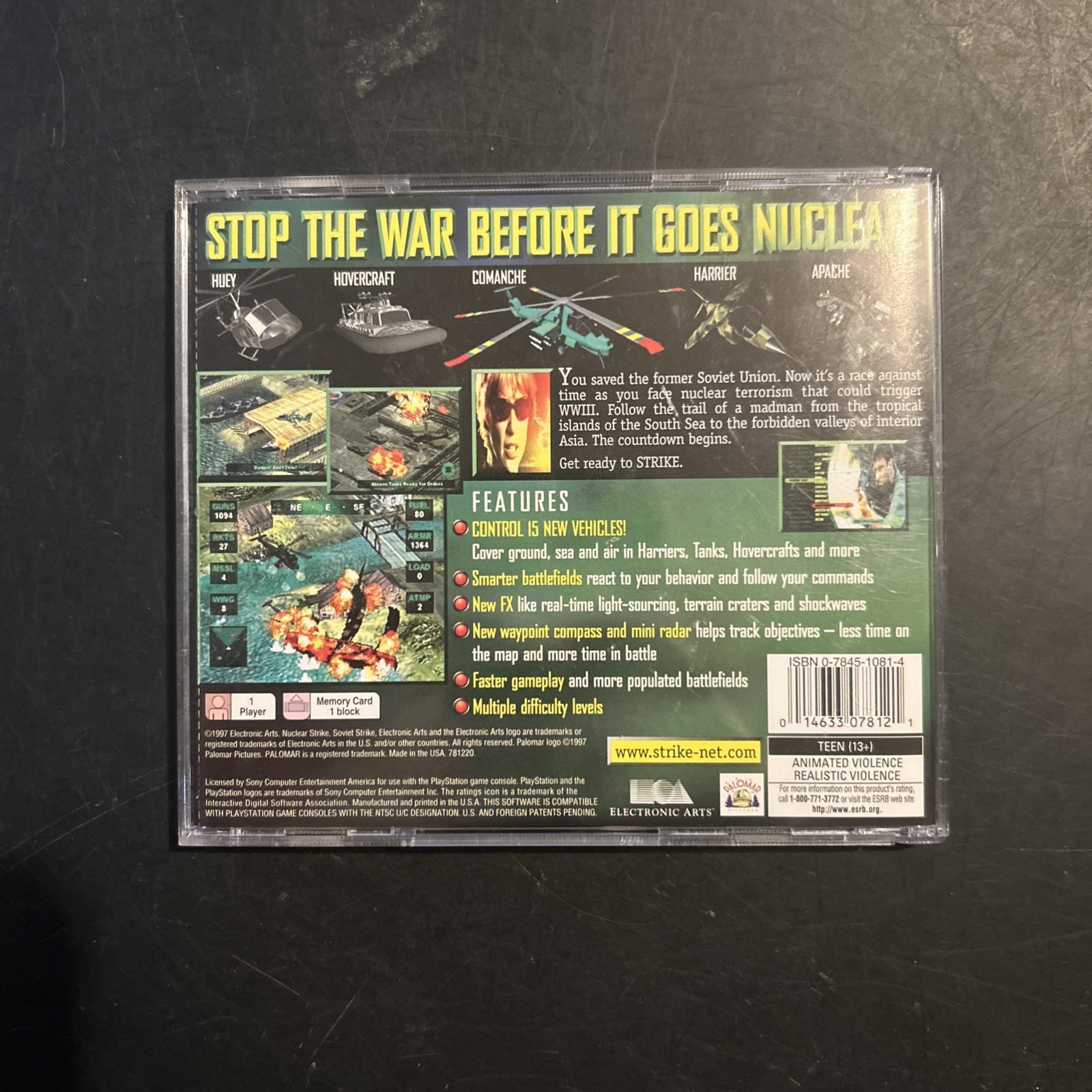 Nuclear Strike (Sony PlayStation 1 PS1, 1997)