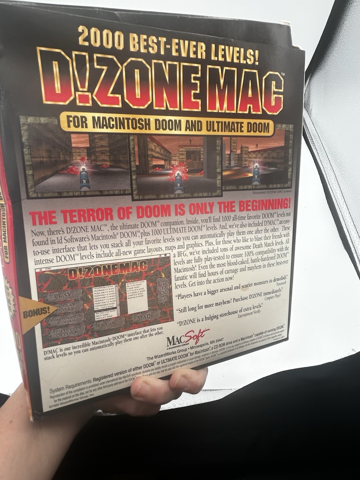 D!Zone Max Collectors Edition Mackintosh Doom Ultimate Doom 2000 Levels Macsoft